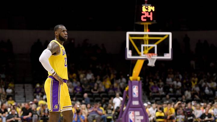 SAN DIEGO, CA - SEPTEMBER 30: LeBron James #23 of the Los Angeles waits during a preseason game against the Denver Nuggets at Valley View Casino Center on September 30, 2018 in San Diego, California. (Photo by Harry How/Getty Images) SAN DIEGO, CA - SEPTEMBER 30: LeBron James #23 of the Los Angeles waits during a preseason game against the Denver Nuggets at Valley View Casino Center on September 30, 2018 in San Diego, California. (Photo by Harry How/Getty Images)