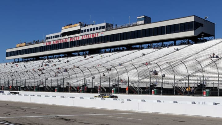 LOUDON, NH - SEPTEMBER 23: The front stretch of New Hampshire Motor Speedway during practice for the Monster Energy NASCAR Cup Series race on September 23, 2017, at New Hampshire Motor Speedway in Loudon, NH. (Photo by Malcolm Hope/Icon Sportswire via Getty Images)