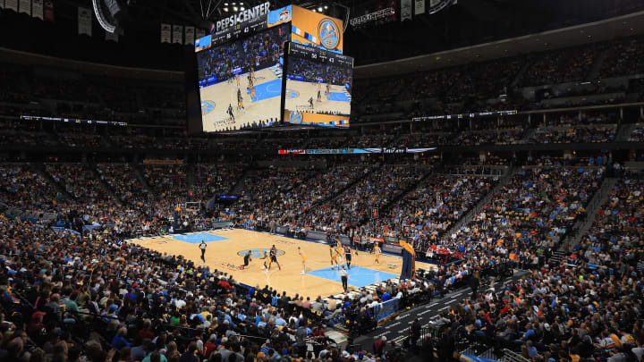 DENVER, CO – NOVEMBER 01: A general view of the arena as the Portland Trail Blazers face the Denver Nuggets at Pepsi Center on November 1, 2013 in Denver, Colorado. The Trail Blazers defeated the Nuggets 113-98. NOTE TO USER: User expressly acknowledges and agrees that, by downloading and or using this photograph, User is consenting to the terms and conditions of the Getty Images License Agreement. (Photo by Doug Pensinger/Getty Images)