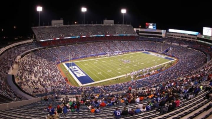 Aug 28, 2014; Orchard Park, NY, USA; A general view of Ralph Wilson Stadium during a game between the Buffalo Bills and the Detroit Lions. Detroit beats Buffalo 23 to 0. Mandatory Credit: Timothy T. Ludwig-USA TODAY Sports