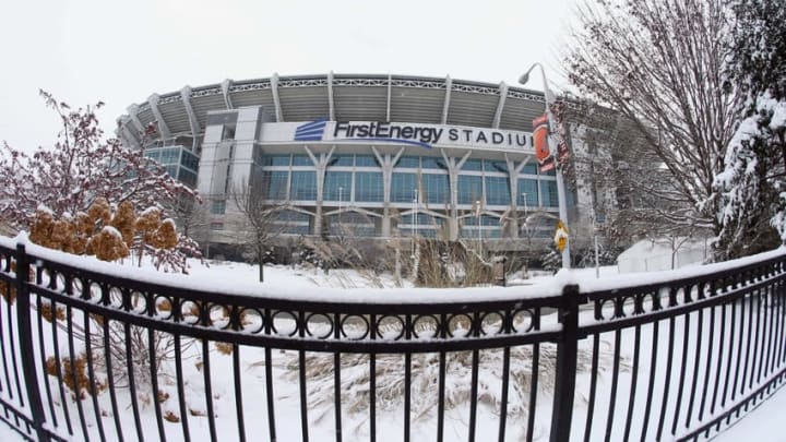 Dec 15, 2013; Cleveland, OH, USA; A general view of FirstEnergy Stadium before a game against the Chicago Bears and the Cleveland Browns. Mandatory Credit: Ron Schwane-USA TODAY Sports