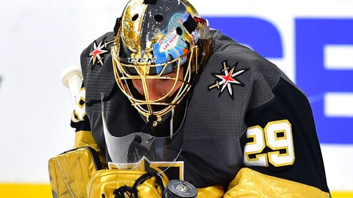 Vegas Golden Knights goaltender Marc-Andre Fleury (29)