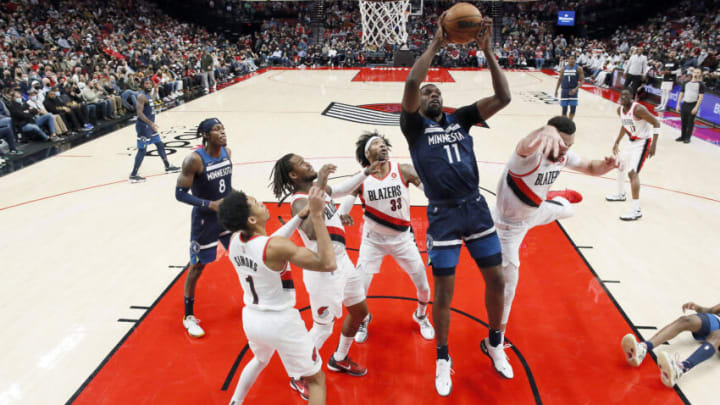 Portland Trail Blazers, Minnesota Timberwolves, Naz Reid, Larry Nance Jr. (Photo by Soobum Im/Getty Images)