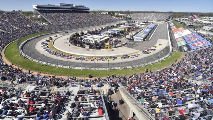 Apr 2, 2016; Martinsville, VA, USA; A general view of Martinsville Speedway during the Alpha Energy Solutions 250. Mandatory Credit: Michael Shroyer-USA TODAY Sports