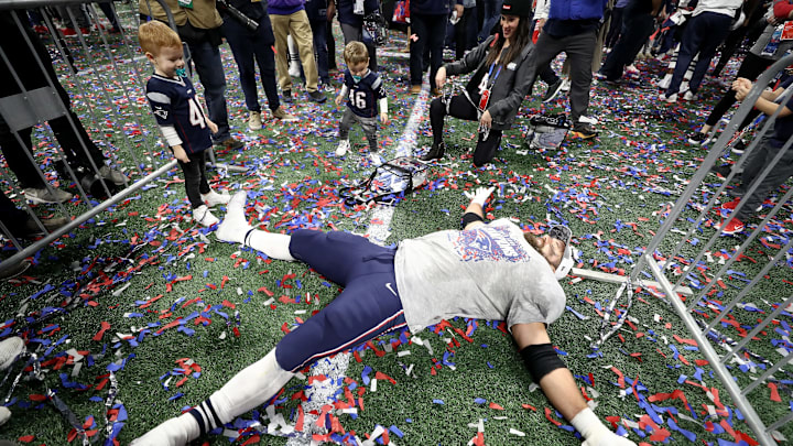 New England Patriots James Develin (Photo by Jamie Squire/Getty Images)