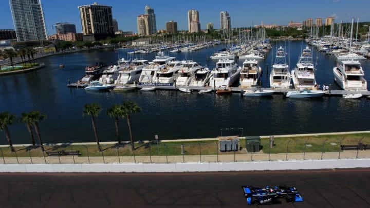 ST PETERSBURG, FL - MARCH 25: Rubens Barichello of Brazil, drives the #8 BMC - Embrase - KV Racing Technology Chevrolet in the IZOD IndyCar Series Honda Grand Prix of St Petersburg on March 25, 2012 in St Petersburg, Florida. (Photo by Chris Trotman/Getty Images)