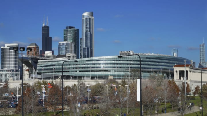 CHICAGO, IL - NOVEMBER 19: General exterior view of the stadium before a game between the Detroit Lions and the Chicago Bears at Soldier Field on November 19, 2017 in Chicago, Illinois. The Lions beat the Bears 27-24. (Photo by Joe Robbins/Getty Images) *** Local Caption ***