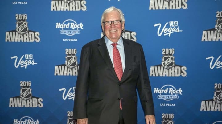 Jun 22, 2016; Las Vegas, NV, USA; Bill Foley walks the red carpet during the 2016 NHL Awards at Hard Rock Hotel and Casino. Mandatory Credit: Joshua Dahl-USA TODAY Sports