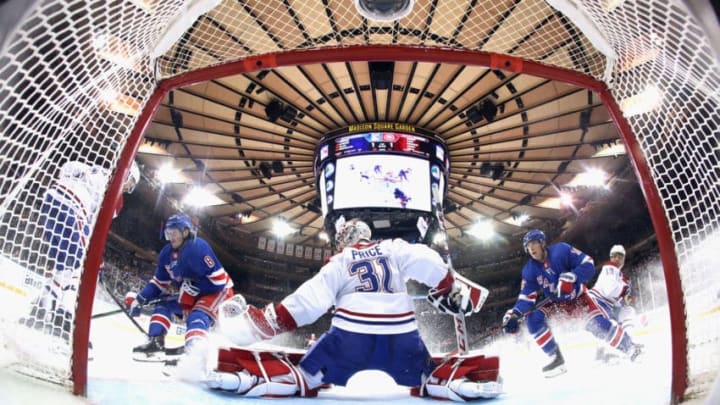 NEW YORK, NEW YORK - DECEMBER 06: Carey Price #31 of the Montreal Canadiens skates against the New York Rangers at Madison Square Garden on December 06, 2019 in New York City. The Canadiens defeated the Rangers 2-1. (Photo by Bruce Bennett/Getty Images)