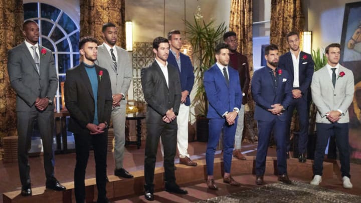 THE BACHELORETTE - Ò1609Ó Ð The drama rages on as Bennett and Noah continue to confront one another on the impromptu two-on-one date. JoJo ups the ante by explaining to the men that a rose this week will be their ticket to a hometown date and an opportunity to introduce Tayshia to their families. One manÕs one-on-one date starts as a fun scavenger hunt but evolves into a more serious discussion when he shares a deeply emotional secret with the Bachelorette that he hasnÕt revealed to anyone else. Honesty is at the top of TayshiaÕs list for a soul mate, and she puts five men through a high-pressure lie detector date. After all the confessions, there is one more shocking surprise at the end of the night that might turn her journey upside down on ÒThe Bachelorette,Ó TUESDAY, DEC. 8 (8:00-10:01 p.m. EST), on ABC. (ABC/Craig Sjodin)RILEY, BRENDAN, IVAN, SPENCER, NOAH, ED, DEMAR, BLAKE MOYNES, ZAC C., BEN