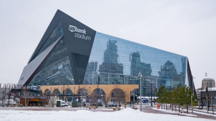 MINNEAPOLIS, MN - DECEMBER 29: General view of the U.S. Bank Stadium, home of the Minnesota Vikings and Super Bowl LII on December 29, 2017 in Minneapolis, Minnesota. (Photo by AaronP/Bauer-Griffin/GC Images)