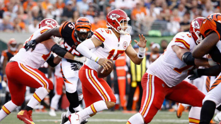 CINCINNATI, OH - AUGUST 19: Patrick Mahomes