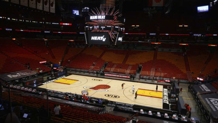 A general view of the court prior to the game between the Atlanta Hawks and the Miami Heat(Rhona Wise-USA TODAY Sports)