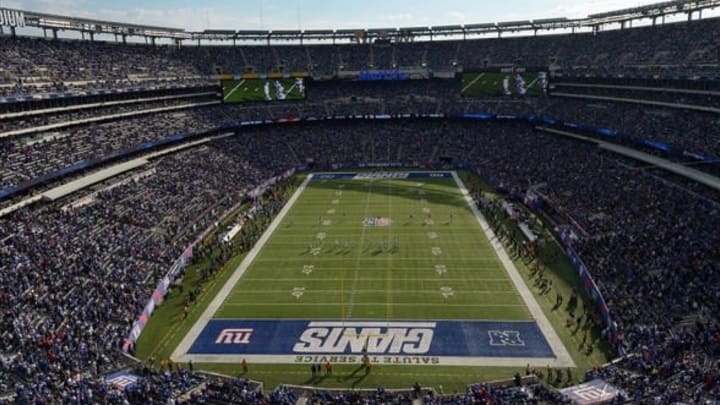 Nov 10, 2013; East Rutherford, NJ, USA; General view of MetLife Stadium during the NFL game between the Oakland Raiders and the New York Giants. Mandatory Credit: Kirby Lee-USA Today Sports