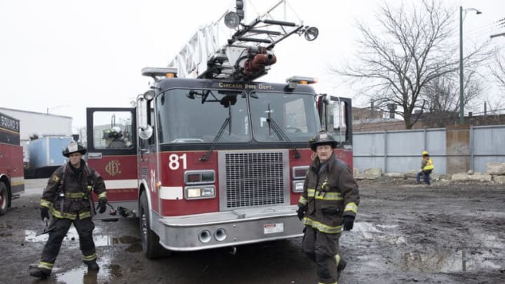 CHICAGO FIRE -- "51's Original Bell" Episode 820 -- Pictured: (l-r) Jesse Spencer as Matthew Casey, Christian Stolte as Randy ?Mouch? McHolland -- (Photo by: Adrian S. Burrows Sr./NBC)