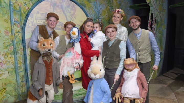 LONDON, ENGLAND - APRIL 09: Amy Childs and Polly Childs-Wright attend the Gala Performance of "Where is Peter Rabbit?" at the Theatre Royal Haymarket on April 9, 2019 in London, England. (Photo by David M. Benett/Dave Benett/Getty Images)