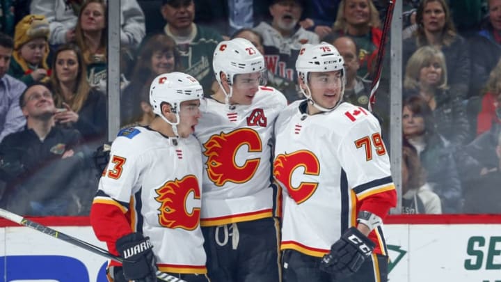 ST. PAUL, MN - JANUARY 9: (L-R) Johnny Gaudreau