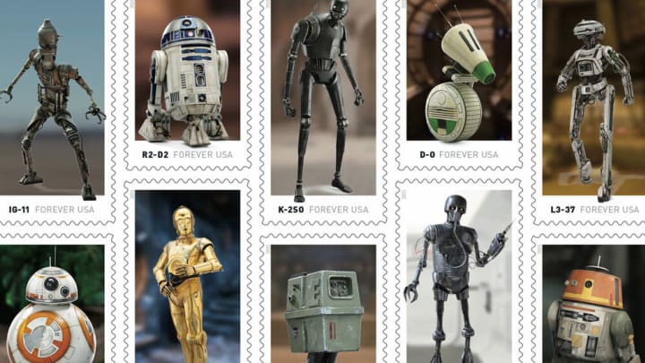 star wars droid stamps
