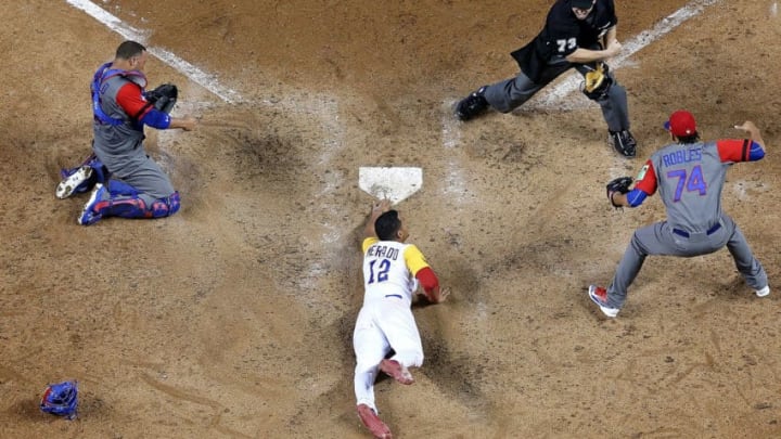 Cleveland Indians Oscar Mercado (Photo by Mike Ehrmann/Getty Images)