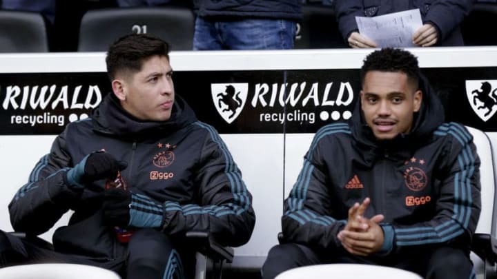 ALMELO, NETHERLANDS - FEBRUARY 23: Edson Alvarez of Ajax, Danilo Pereira of Ajax during the Dutch Eredivisie match between Heracles Almelo v Ajax at the Polman Stadium on February 23, 2020 in Almelo Netherlands (Photo by Erwin Spek/Soccrates/Getty Images)