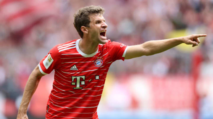 Bayern Munich forward Thomas Muller was frustrated with the team's performance against VfB Stuttgart. (Photo by Alexander Hassenstein/Getty Images)