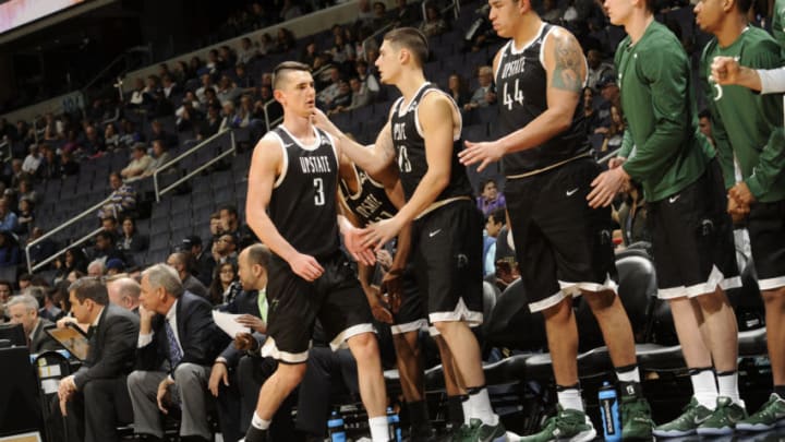WASHINGTON, DC - NOVEMBER 12: Jure Span #3 of the USC Upstate Spartans comes out of the game during a college basketball game against the Georgetown Hoyas at the Verizon Center on November 12, 2016 in Washington, DC. The Hoyas won 105-60. (Photo by Mitchell Layton/Getty Images)
