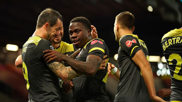 Michael Obafemi of Southampton celebrates (Photo by Dave Thompson/Pool via Getty Images)