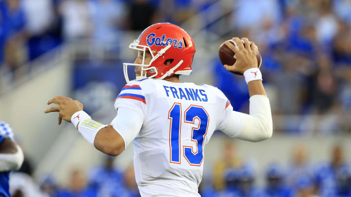 LEXINGTON, KENTUCKY – SEPTEMBER 14: Feleipe Franks #13 of the Florida Gators throws the ball against the Kentucky Wildcats at Commonwealth Stadium on September 14, 2019 in Lexington, Kentucky. (Photo by Andy Lyons/Getty Images)
