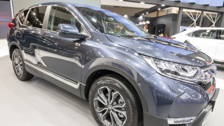 BRUSSELS, BELGIUM - JANUARY 13: Honda CR-V compact crossover SUV at Brussels Expo on January 13, 2023 in Brussels, Belgium. (Photo by Sjoerd van der Wal/Getty Images)