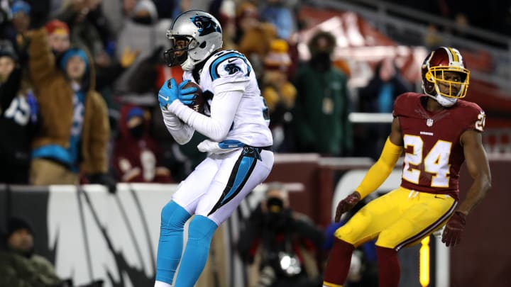 LANDOVER, MD – DECEMBER 19: Wide receiver Ted Ginn #19 of the Carolina Panthers scores a first quarter touchdown past cornerback Josh Norman #24 of the Washington Redskins at FedExField on December 19, 2016 in Landover, Maryland. (Photo by Patrick Smith/Getty Images)