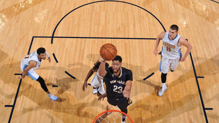 DENVER, CO - APRIL 7: Anthony Davis (Photo by Garrett Ellwood/NBAE via Getty Images)