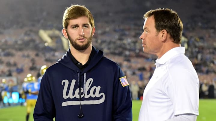 PASADENA, CA - NOVEMBER 19: Injured quarterback Josh Rosen