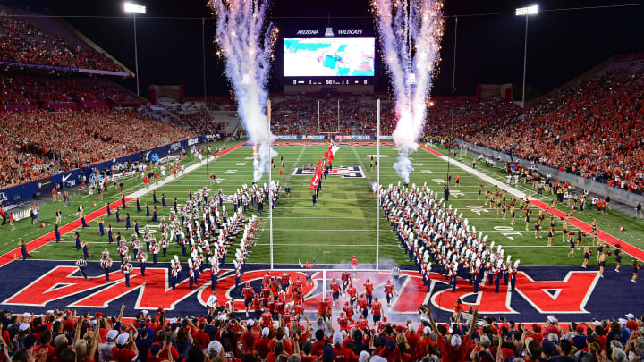 TUCSON, AZ – SEPTEMBER 10: A general view as the Arizona Wildcats take the field for the game against the Grambling State Tigers at Arizona Stadium on September 10, 2016, in Tucson, Arizona. (Photo by Jennifer Stewart/Getty Images)