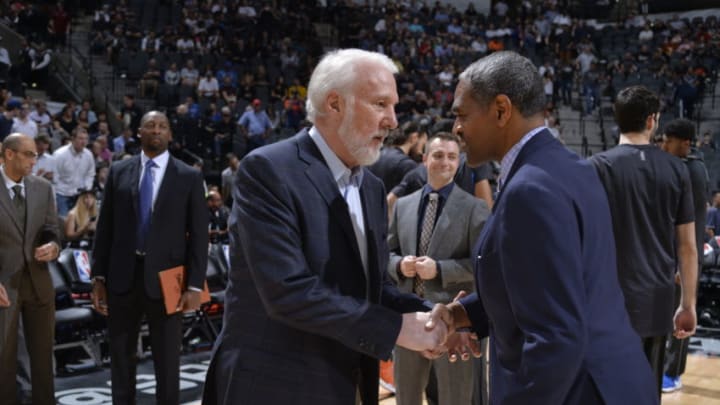 Gregg Popovich, Maurice Cheeks, OKC Thunder (Photos by Mark Sobhani/NBAE via Getty Images)