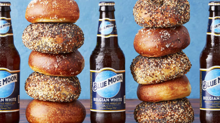 Blue Moon Beer Bagel limited time offering in partnership with PopUp Bagels, photo provided by Blue Moon