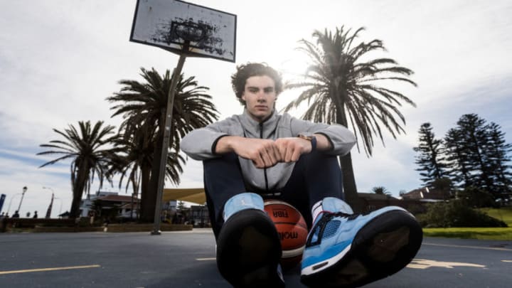 ADELAIDE, AUSTRALIA - MAY 23: Josh Giddey poses during a portrait session in Brighton on May 23, 2021 in Adelaide, Australia. (Photo by Kelly Barnes/Getty Images)