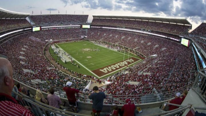 Sep 16, 2017; Tuscaloosa, AL, USA; A general view of Bryant-Denny Stadium during the game between the Alabama Crimson Tide and Colorado State Rams. Mandatory Credit: Marvin Gentry-USA TODAY Sports