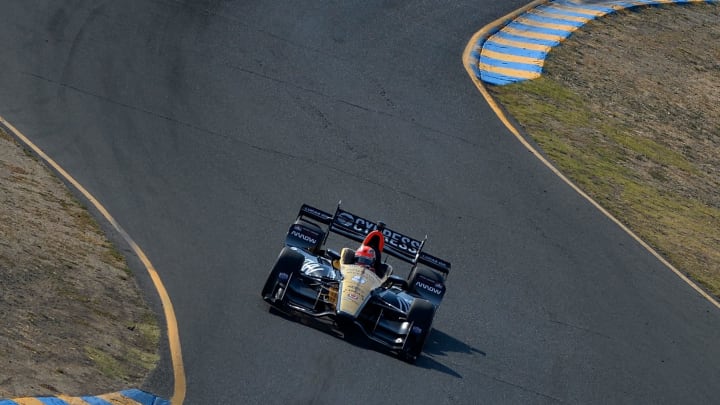 SONOMA, CA – SEPTEMBER 16: James Hinchcliffe, driver of the #5 Arrow Honda (Photo by Robert Reiners/Getty Images)