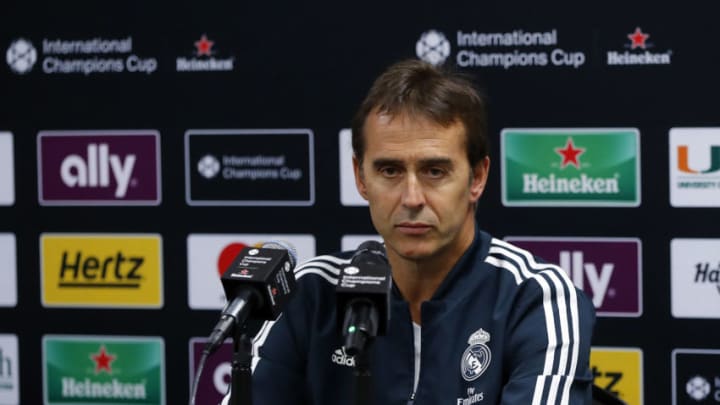 MIAMI, FL - JULY 30: Head coach Julen Lopetegui of Real Madrid attends a press conference at Hard Rock Stadium on July 30, 2018 in Miami, Florida. (Photo by Angel Martinez/Real Madrid via Getty Images)