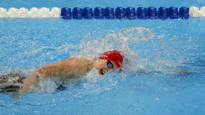 July 2, 2016; Omaha, NE, USA; Katie Ledecky during the women