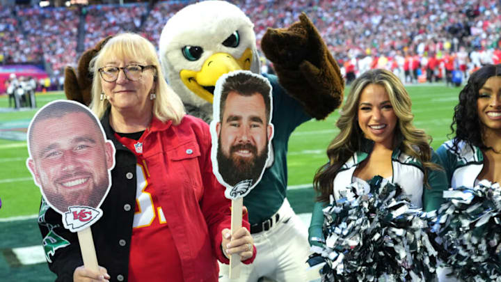 Donna Kelce, Philadelphia Eagles (Photo by Kevin Mazur/Getty Images for Roc Nation) Donna Kelce, Philadelphia Eagles (Photo by Kevin Mazur/Getty Images for Roc Nation)