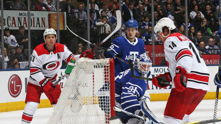 TORONTO,ON – DECEMBER 19: Frederik Andersen #31 of the Toronto Maple Leafs.. (Photo by Claus Andersen/Getty Images)