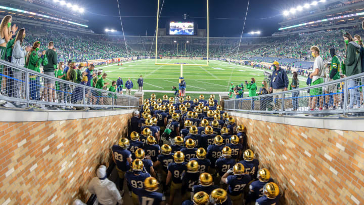 Notre Dame football dominated ACC play in 2020. (Photo by Matt Cashore-Pool/Getty Images)