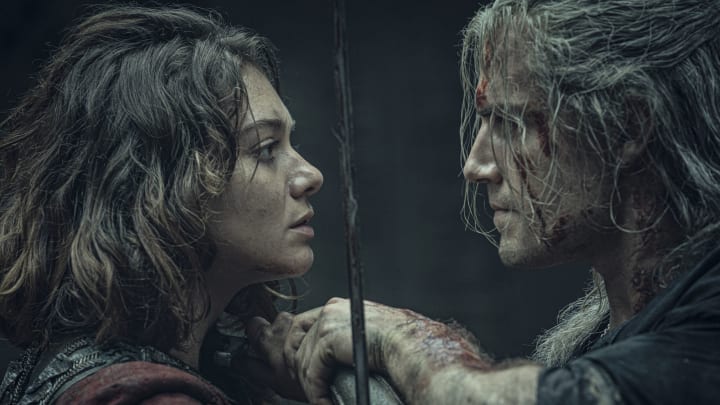 The Witcher season 1, image: Netflix. Geralt (Henry Cavill) and Renfri (Emma Appleton).