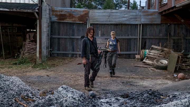 Norman Reedus as Daryl Dixon, Christian Serratos as Rosita Espinosa - The Walking Dead _ Season 8, Episode 15 - Photo Credit: Gene Page/AMC