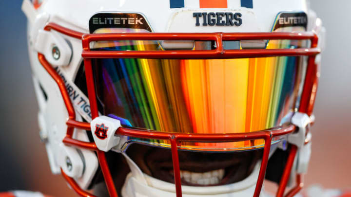 American squad cornerback Roger McCreary of Auburn (23) looks on after the 2022 senior bowl (Credit: Nathan Ray Seebeck-USA TODAY Sports)