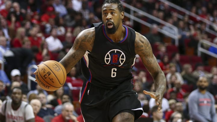 Dec 30, 2016; Houston, TX, USA; Los Angeles Clippers center DeAndre Jordan (6) drives to the basket during the third quarter against the Houston Rockets at Toyota Center. Mandatory Credit: Troy Taormina-USA TODAY Sports