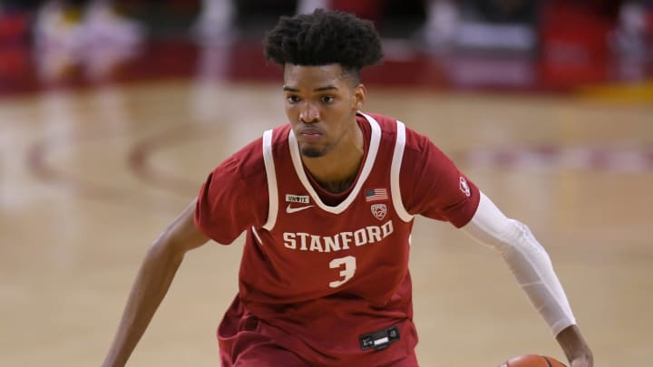 LOS ANGELES, CA – MARCH 03: Ziaire Williams #3 of the Stanford Cardinal plays the USC Trojans at Galen Center on March 3, 2021 in Los Angeles, California. (Photo by John McCoy/Getty Images)