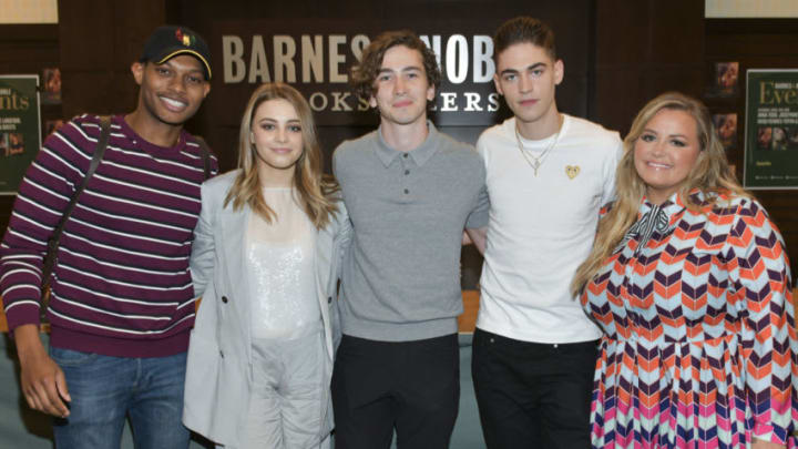 LOS ANGELES, CALIFORNIA - APRIL 13: (L-R) Shane Paul McGhie, Josephine Langford, Dylan Arnold, Hero Fiennes-Tiffin, and Anna Todd signs and discusses her book and movie tie in for "After" at Barnes & Noble at The Grove on April 13, 2019 in Los Angeles, California. (Photo by Rodin Eckenroth/Getty Images)