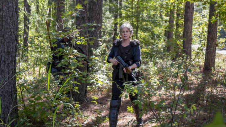 Melissa McBride as Carol Peletier, Lennie James as Morgan Jones - The Walking Dead _ Season 8, Episode 14 - Photo Credit: Gene Page/AMC